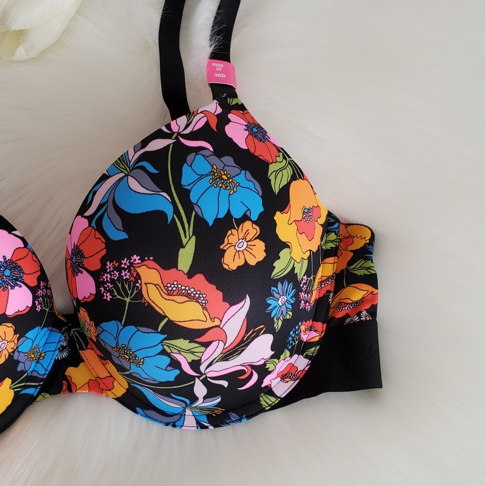 VICTORIA'S SECRET PINK PUSH-UP BRA SIZE 36D - Picture 2 of 7